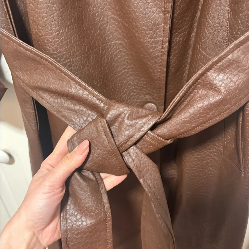 Chocolate Brown Trench Coat - Picture 4 of 16